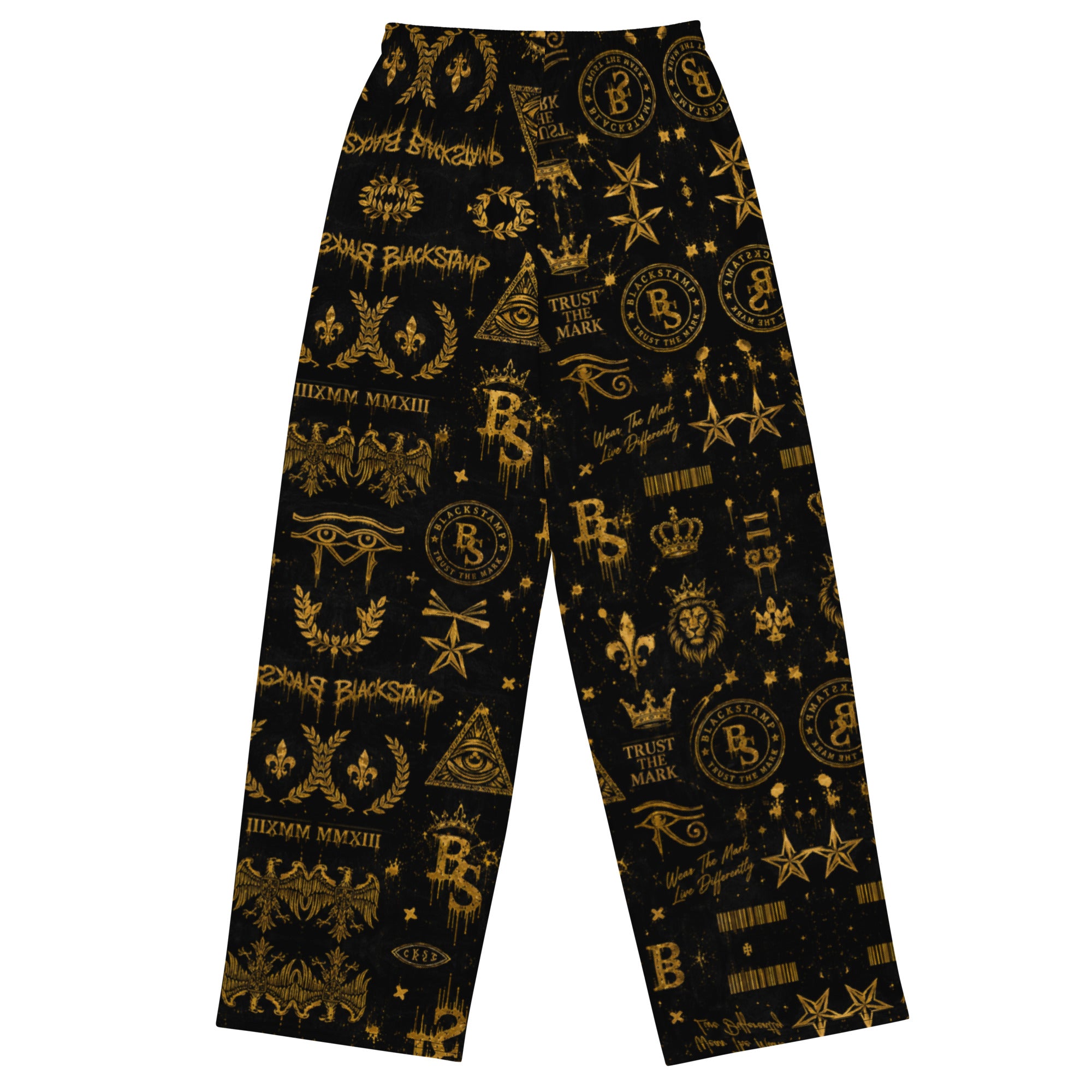 BlackStamp Eye of Chorus all-over print unisex wide-leg pants streetwear pants, product image 2
