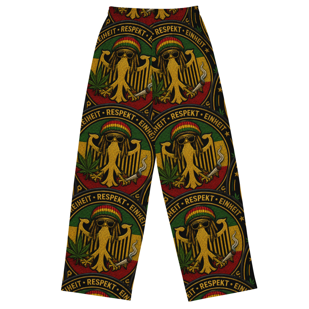 BlackStamp Rastafari Eagle print unisex wide-leg pants streetwear pants, product image 3