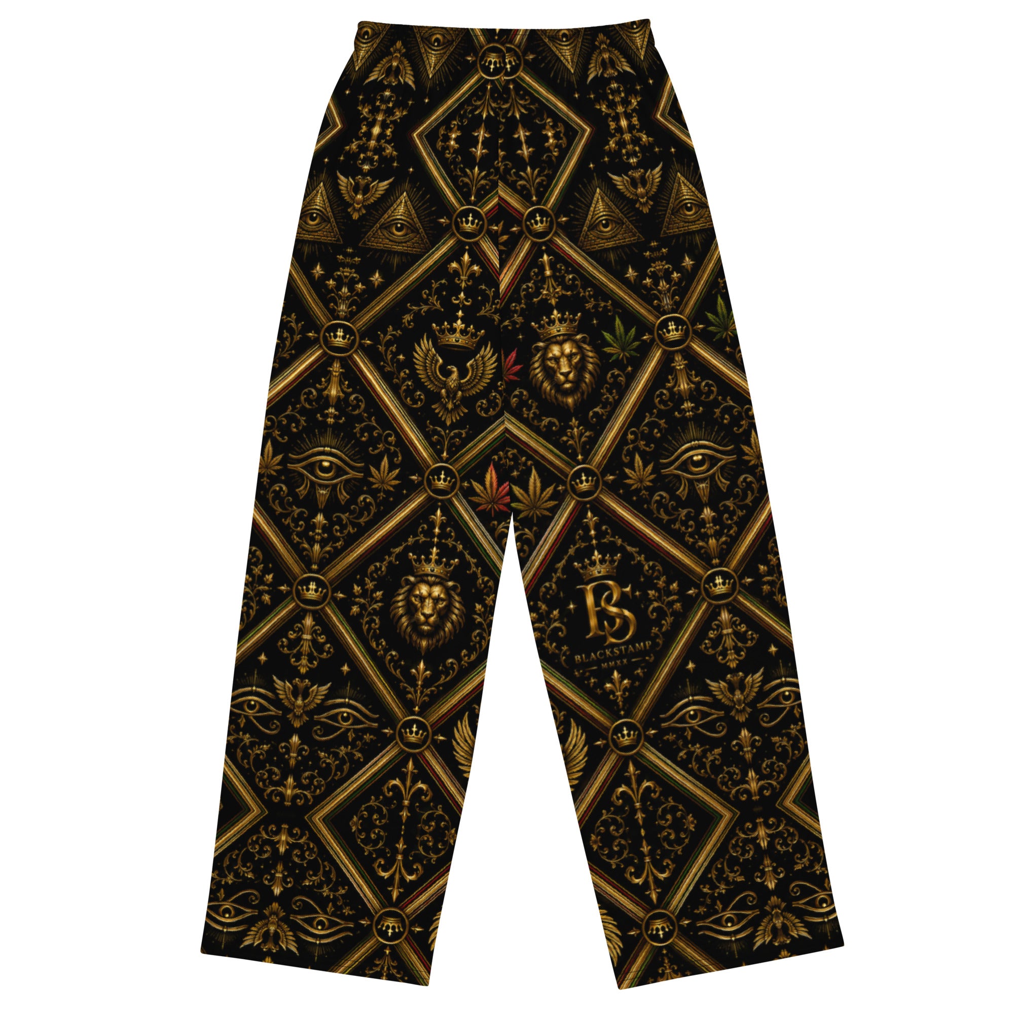 BlackStamp Ancient mythology All-over print unisex wide-leg pants streetwear pants, product image 2