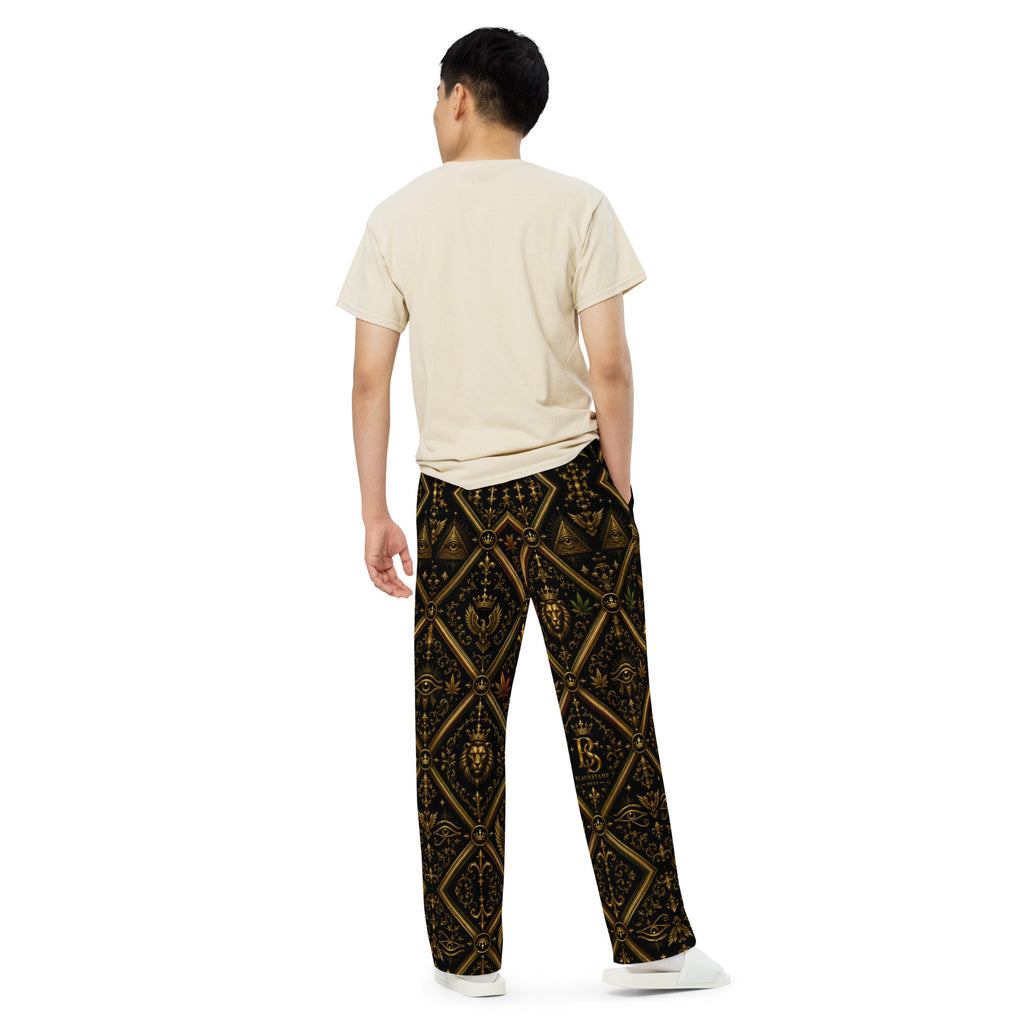 BlackStamp Ancient mythology All-over print unisex wide-leg pants streetwear pants, product image 4