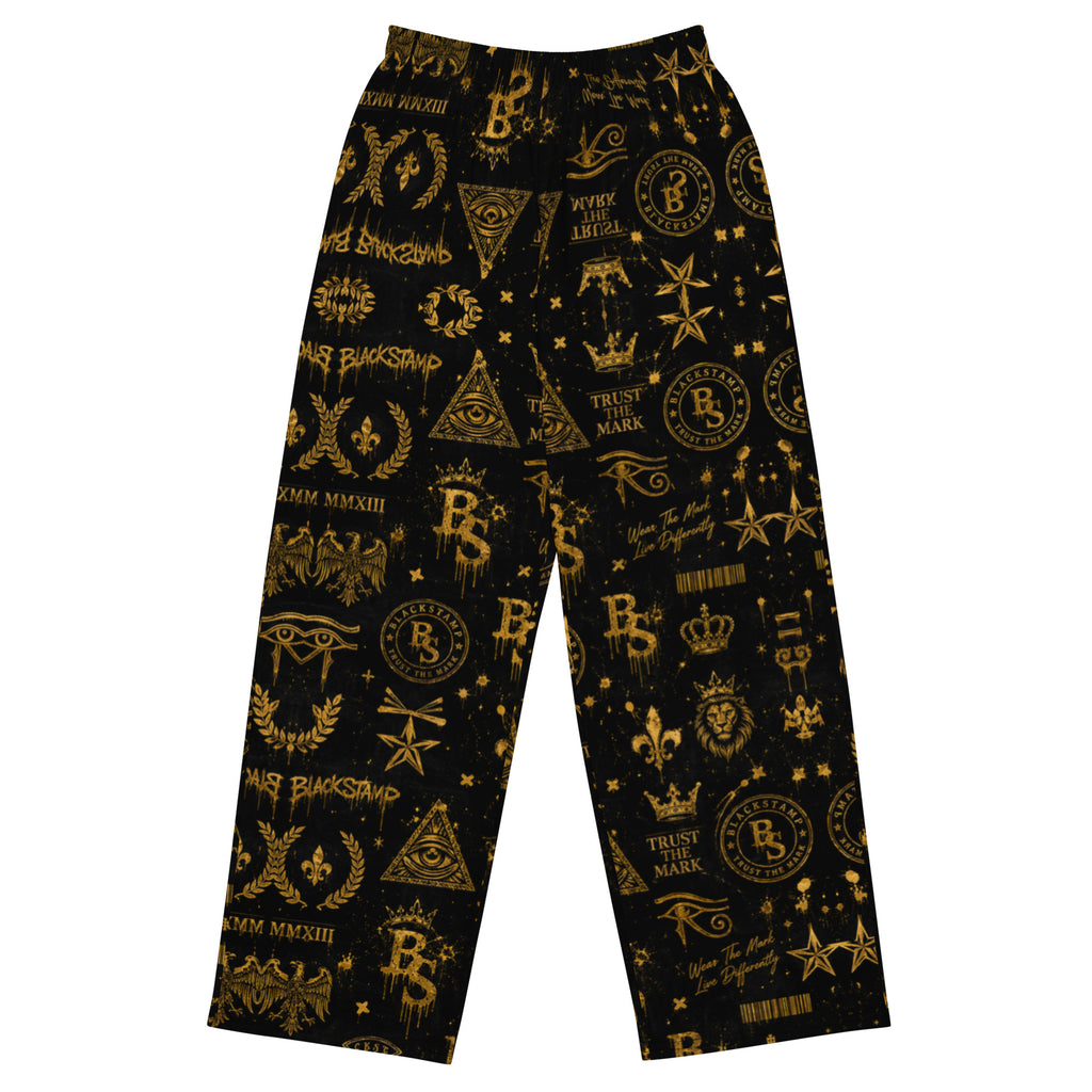 BlackStamp Eye of Chorus all-over print unisex wide-leg pants streetwear pants, product image 1