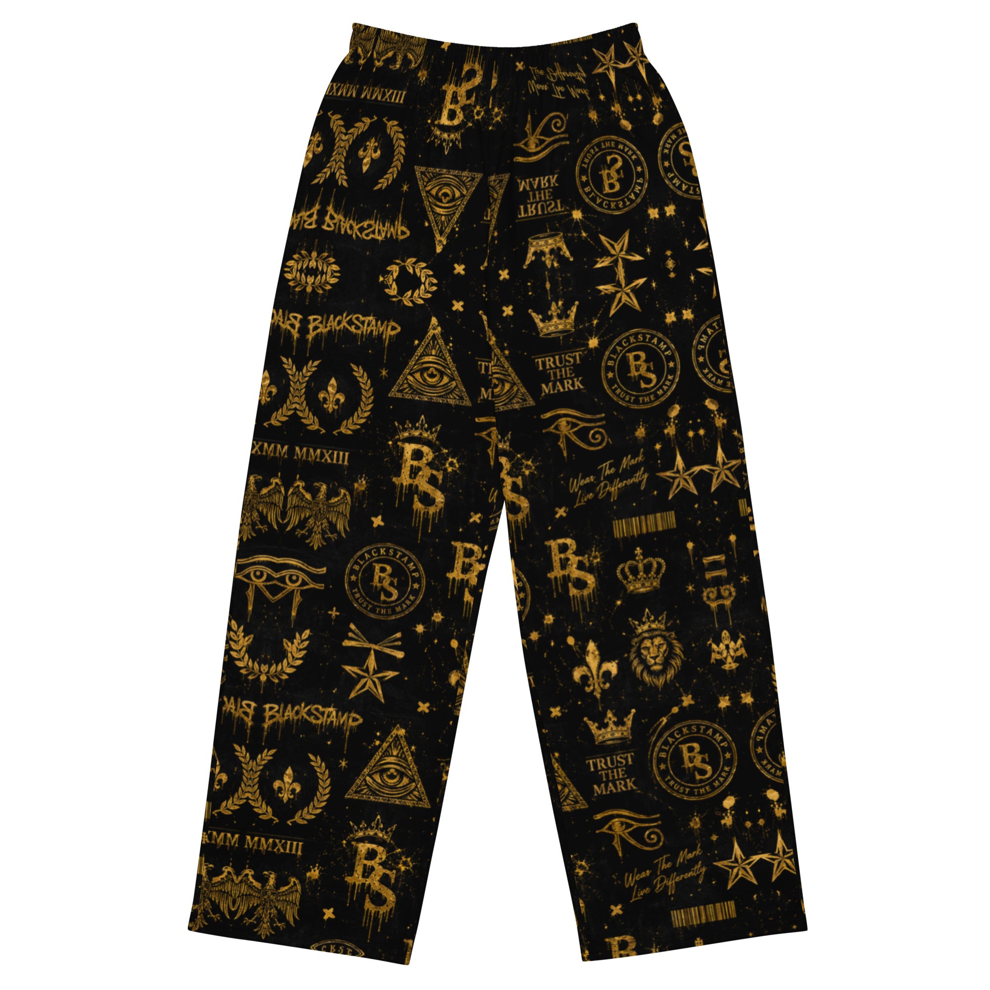 BlackStamp Eye of Chorus all-over print unisex wide-leg pants streetwear pants, product image 1