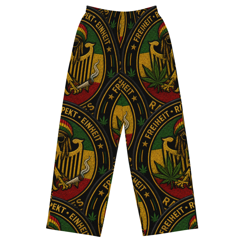 BlackStamp Rastafari Eagle print unisex wide-leg pants streetwear pants, product image 2