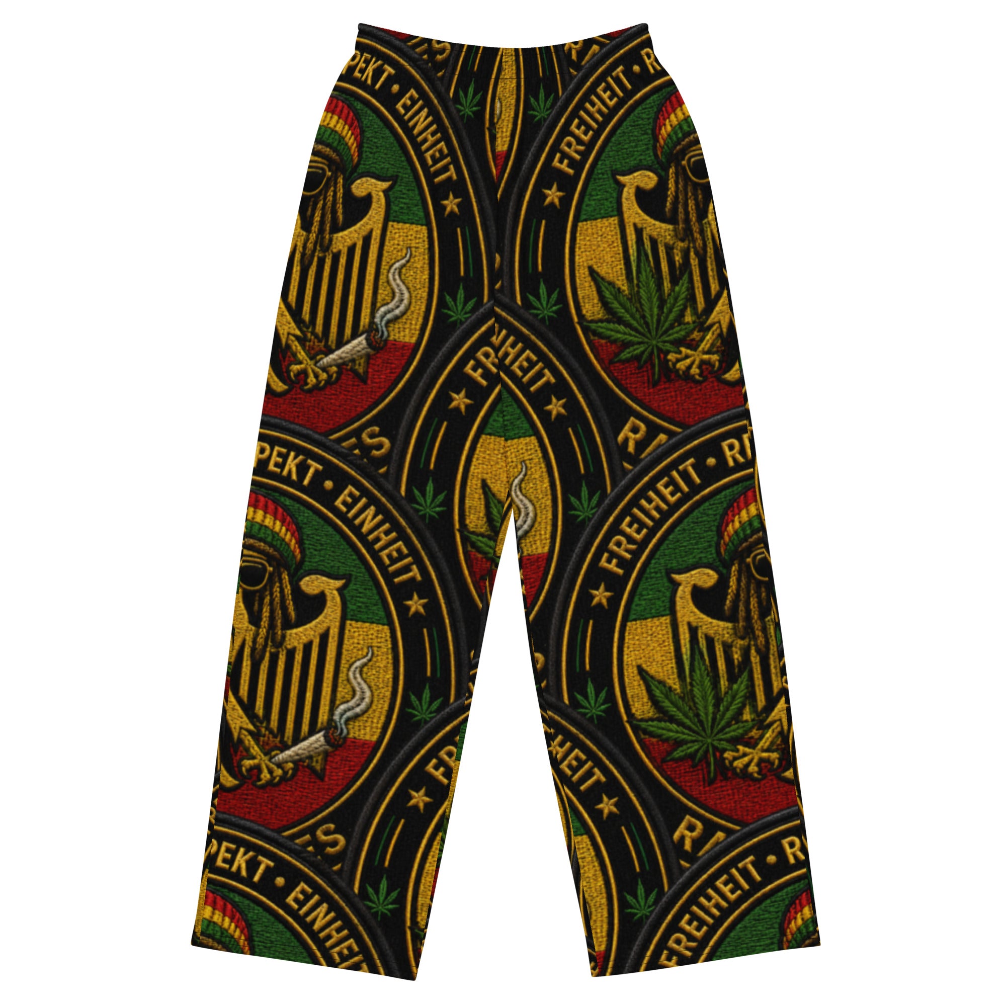 BlackStamp Rastafari Eagle print unisex wide-leg pants streetwear pants, product image 2
