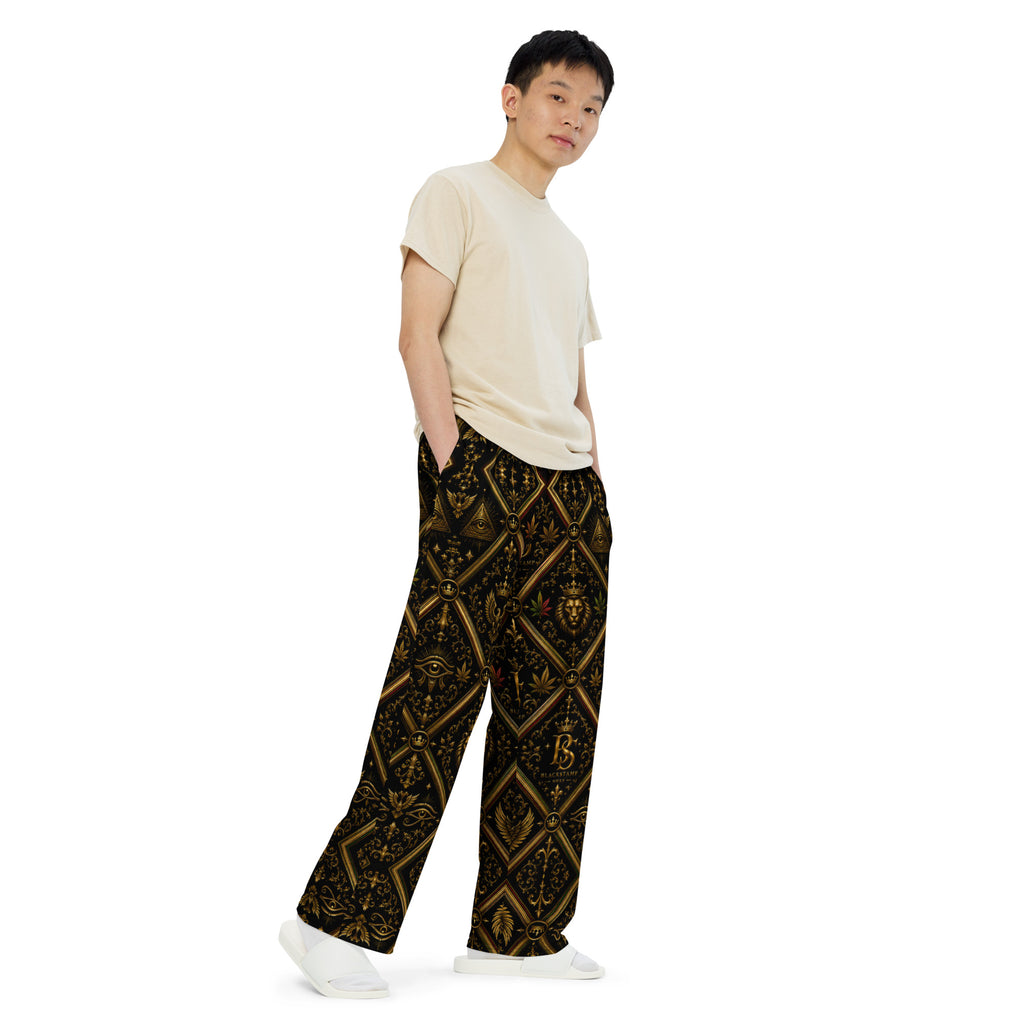 BlackStamp Ancient mythology All-over print unisex wide-leg pants streetwear pants, product image 5