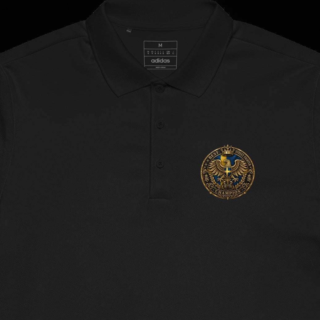 BlackStamp©™ Polo Shirt 002 — upper section detail cropped from the original product image.
