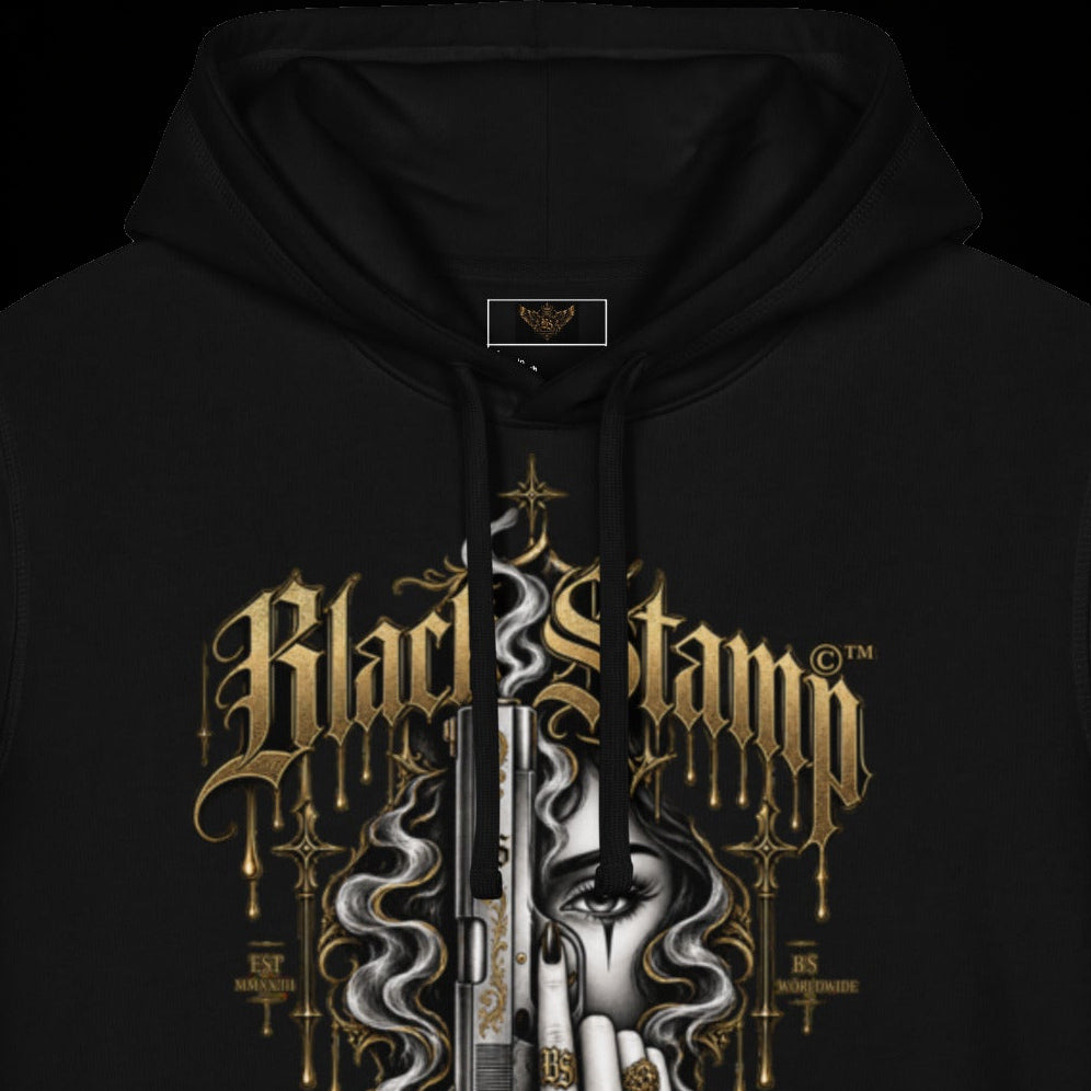 BlackStamp©™ Hoodie 4 — upper section detail cropped from the original product image.
