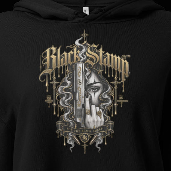 BlackStamp©™ Hoodie 5 — visible construction detail cropped from the original product photograph.