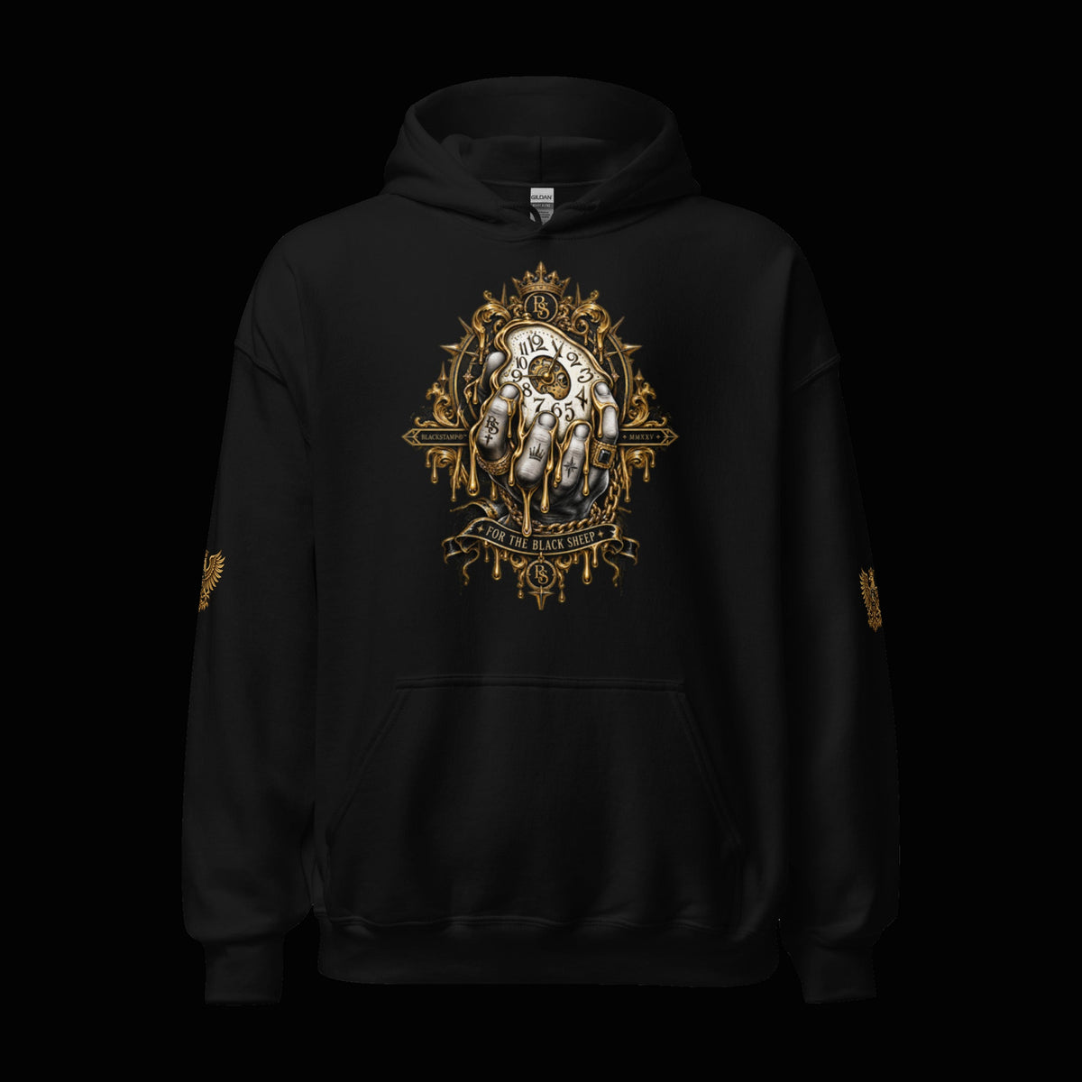 BlackStamp©™ Hoodie 6 — original product on a deep-black studio background.