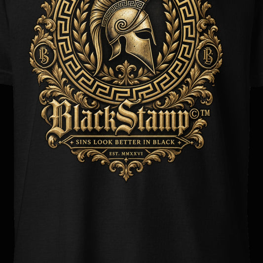 BlackStamp©™ T-Shirt 2 — artwork detail cropped from the original product photograph.