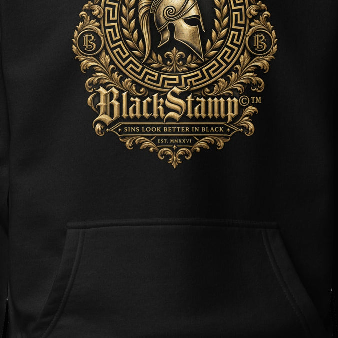 BlackStamp©™ Hoodie 9 — artwork detail cropped from the original product photograph.