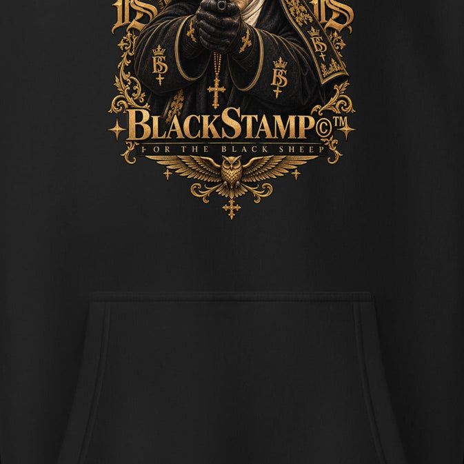 BlackStamp©™ Hoodie 10 — artwork detail cropped from the original product photograph.