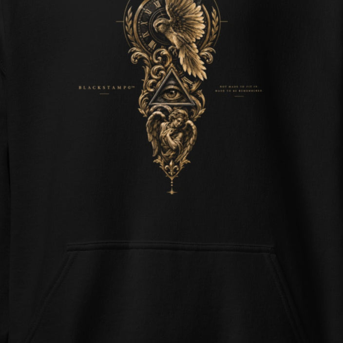 BlackStamp©™ Hoodie 12 — artwork detail cropped from the original product photograph.