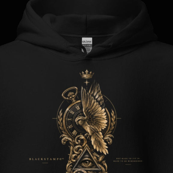 BlackStamp©™ Hoodie 12 — visible construction detail cropped from the original product photograph.
