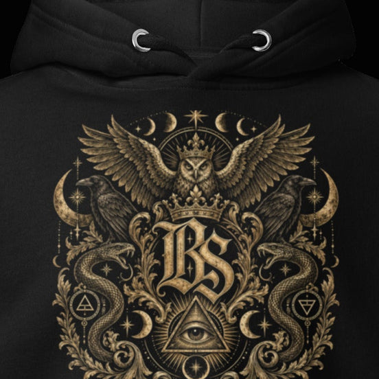 BlackStamp©™ Hoodie 015 — visible construction detail cropped from the original product photograph.