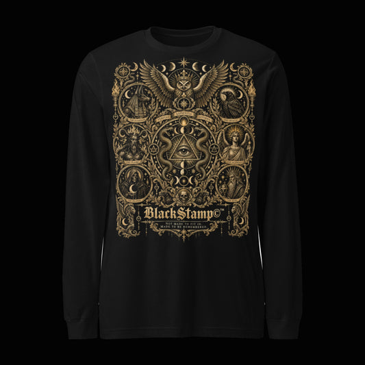 BlackStamp©™ Long Sleeve 4 — original product on a deep-black studio background.