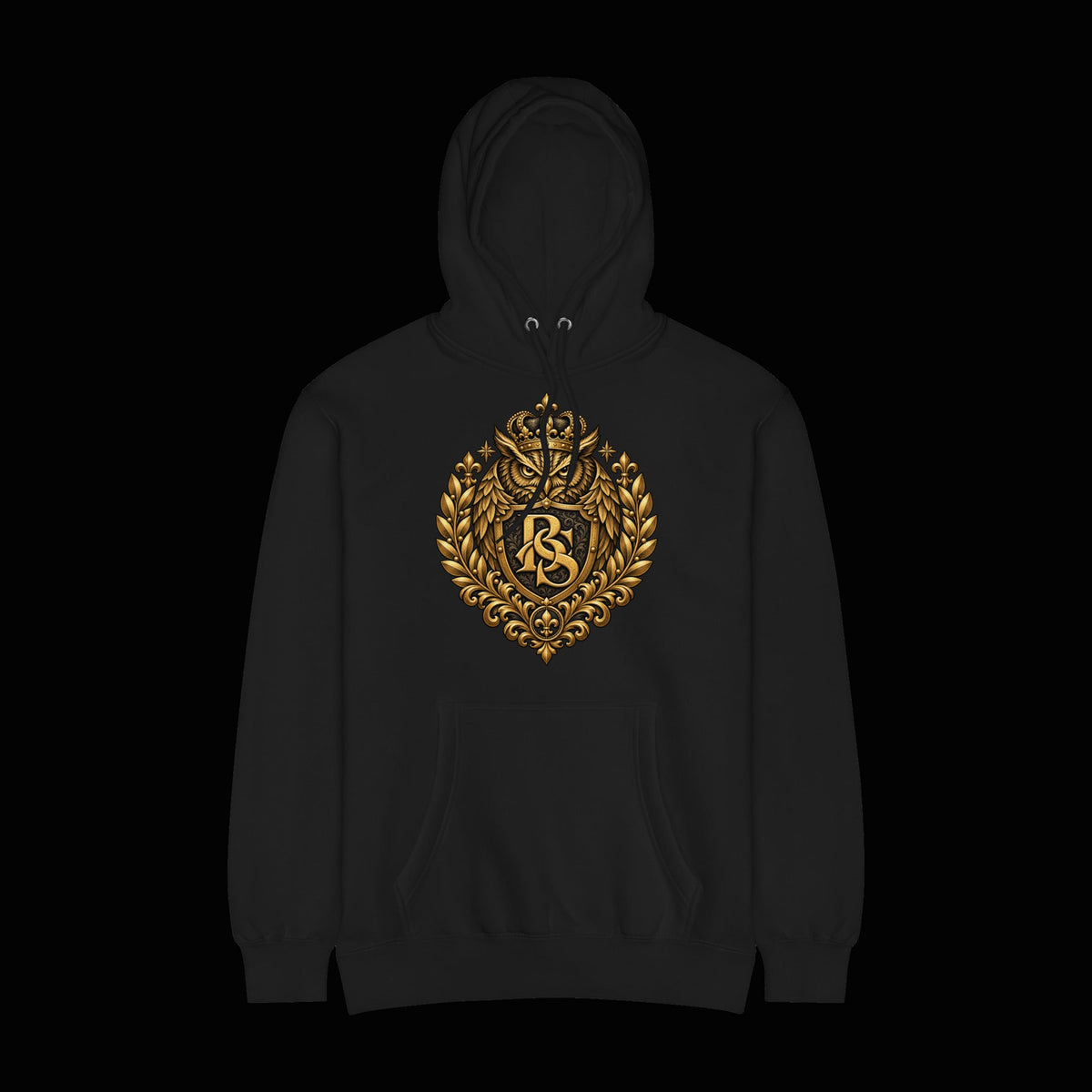 BlackStamp©™ Hoodie 14 — original product on a deep-black studio background.
