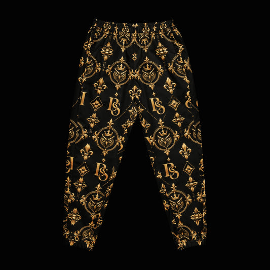BlackStamp©™ Track Pants 002 — Storm — original product on a deep-black studio background.