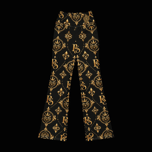 BlackStamp©™ Flare Leggings 1 — original product on a deep-black studio background.