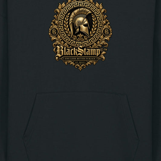 BlackStamp©™ Hoodie 16 — artwork detail cropped from the original product photograph.