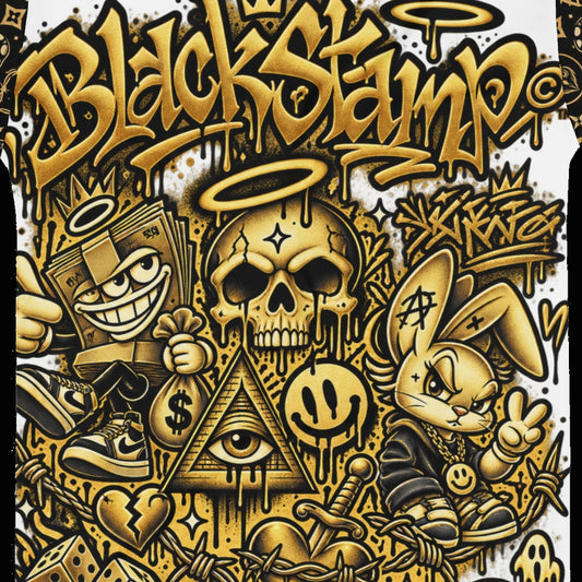 BlackStamp©™ T-Shirt 7 — artwork detail cropped from the original product photograph.
