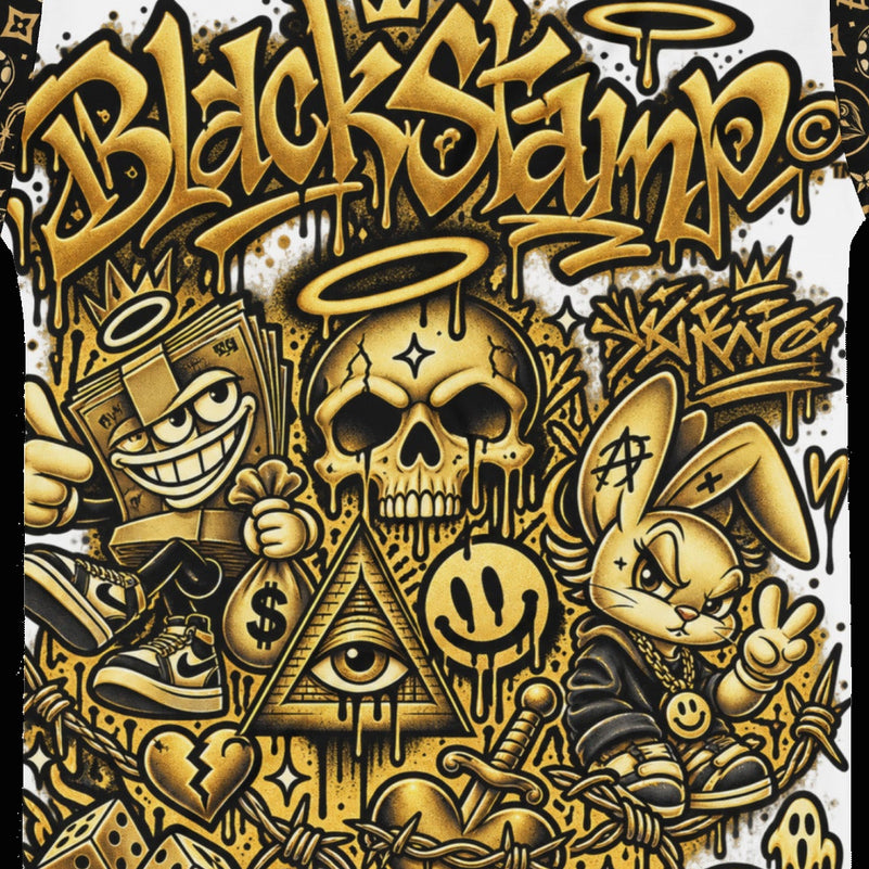 BlackStamp©™ T-Shirt 7 — artwork detail cropped from the original product photograph.