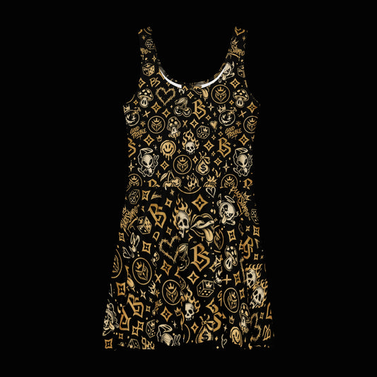BlackStamp©™ Skater Dress 1 — original product on a deep-black studio background.