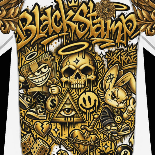 BlackStamp©™ Rash Guard 1 — artwork detail cropped from the original product photograph.