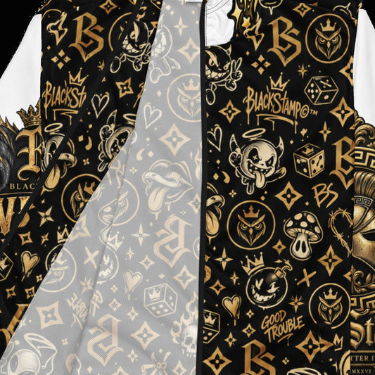 BlackStamp©™ Windbreaker 1 — artwork detail cropped from the original product photograph.