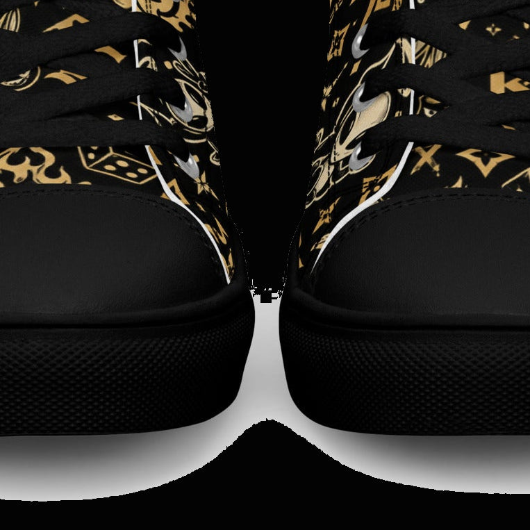 BlackStamp©™ Archive High-Top Canvas Shoes — visible construction detail cropped from the original product photograph.