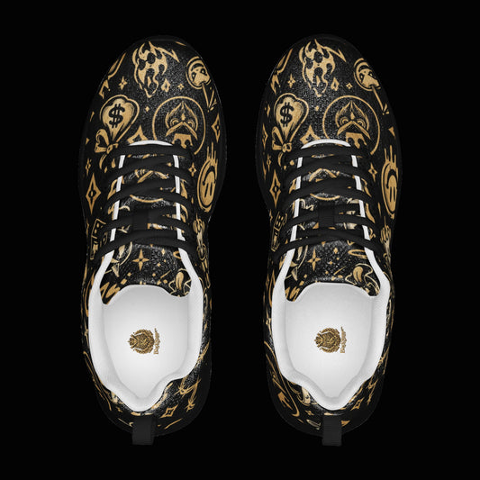 BlackStamp©™ Shadow Athletic Shoes — original product on a deep-black studio background.