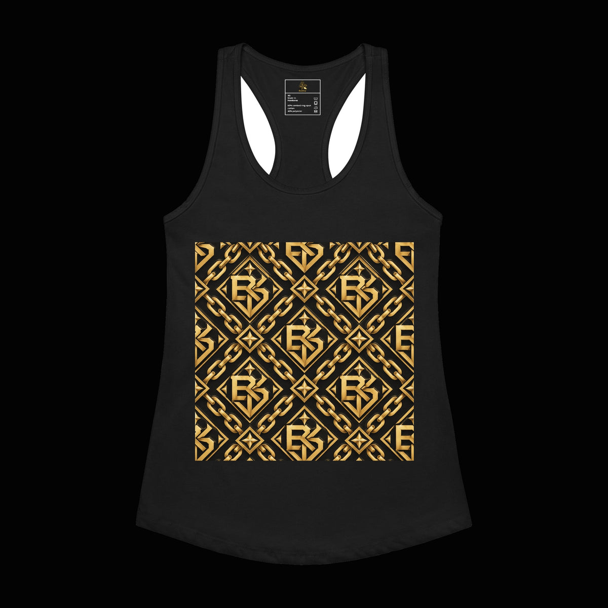 BlackStamp©™ Tank Top 3 — original product on a deep-black studio background.