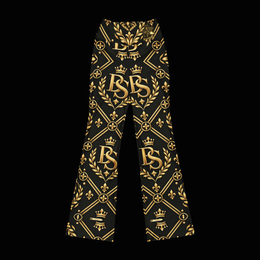 BlackStamp©™ Flare Leggings 2 — original product on a deep-black studio background.