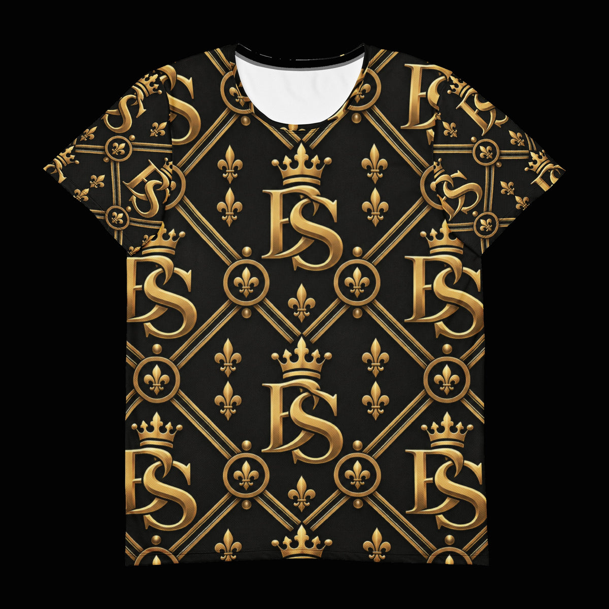 BlackStamp©™ T-Shirt 10 — original product on a deep-black studio background.