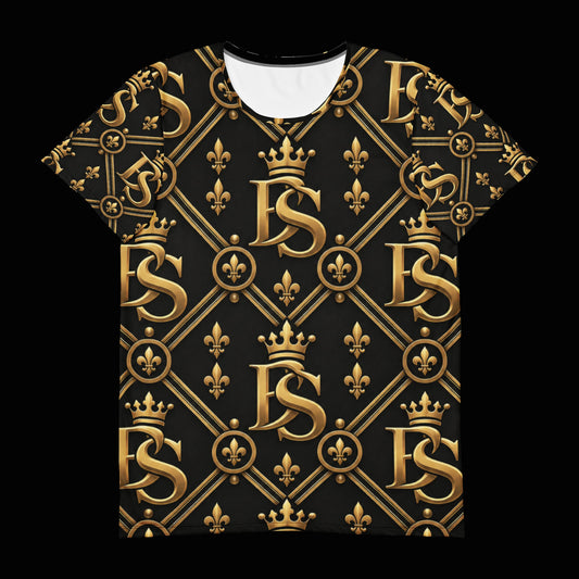 BlackStamp©™ T-Shirt 10 — original product on a deep-black studio background.