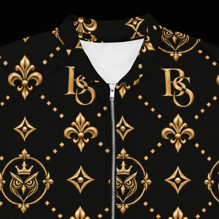 BlackStamp©™ Bomber Jacket 2 — visible construction detail cropped from the original product photograph.