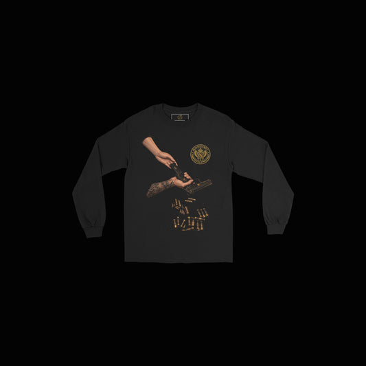BlackStamp©™ Long Sleeve 5 — original product on a deep-black studio background.