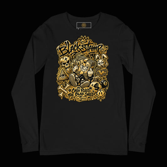 BlackStamp©™ Long Sleeve 6 — original product on a deep-black studio background.