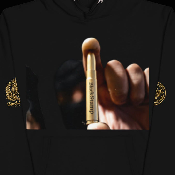 BlackStamp©™ Hoodie 27 — artwork detail cropped from the original product photograph.