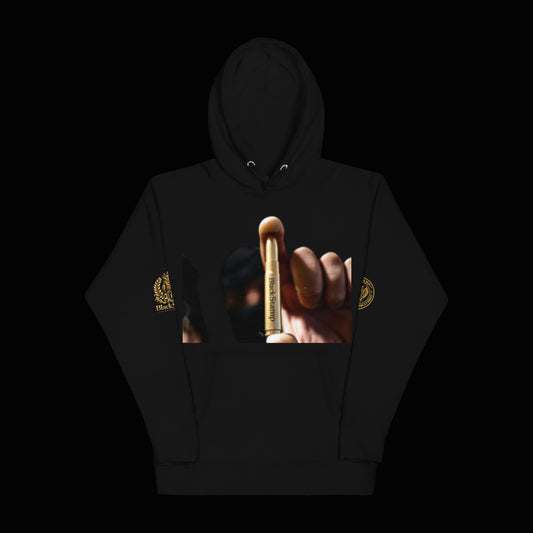 BlackStamp©™ Hoodie 27 — original product on a deep-black studio background.