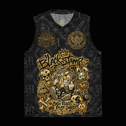 BlackStamp©™ Jersey 17 — original product on a deep-black studio background.