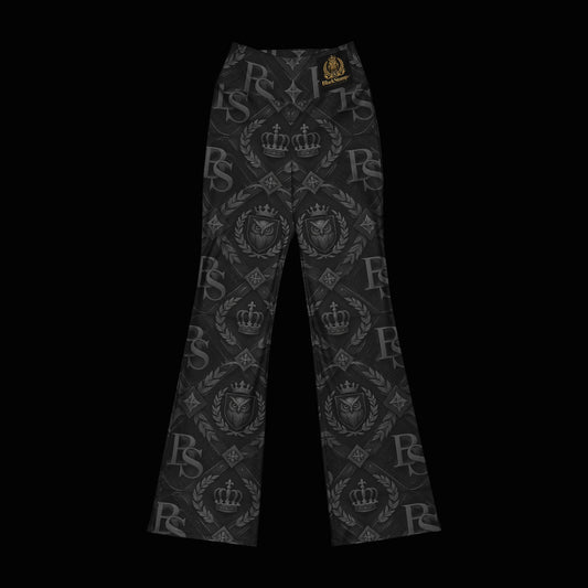 BlackStamp©™ Flare Leggings 4 — original product on a deep-black studio background.