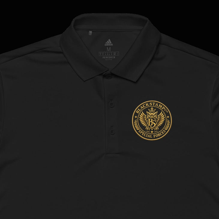 BlackStamp©™ Polo Shirt 4 — visible construction detail cropped from the original product photograph.