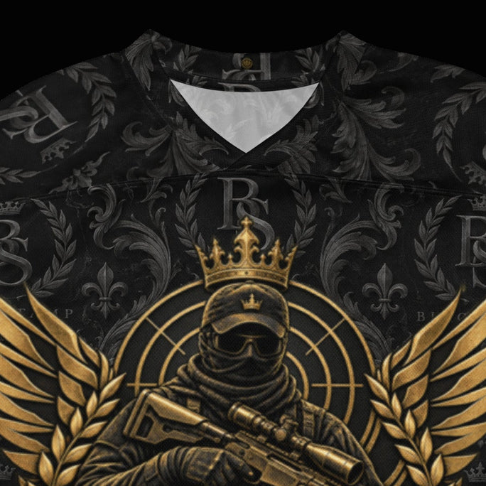 BlackStamp©™ Jersey 18 — visible construction detail cropped from the original product photograph.