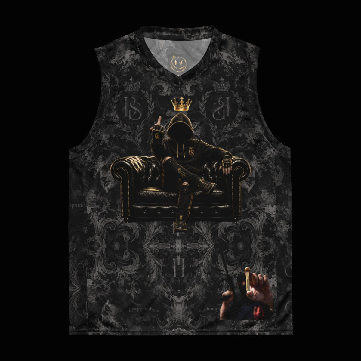 BlackStamp©™ Jersey 20 — original product on a deep-black studio background.