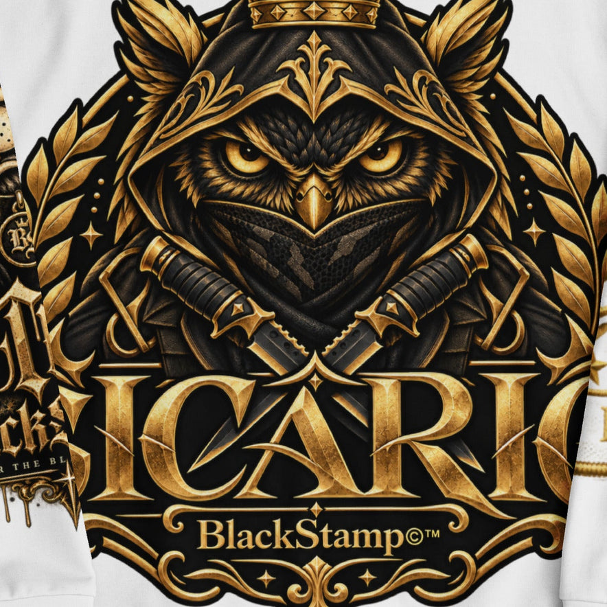 BlackStamp©™ Sweatshirt 6 — artwork detail cropped from the original product photograph.