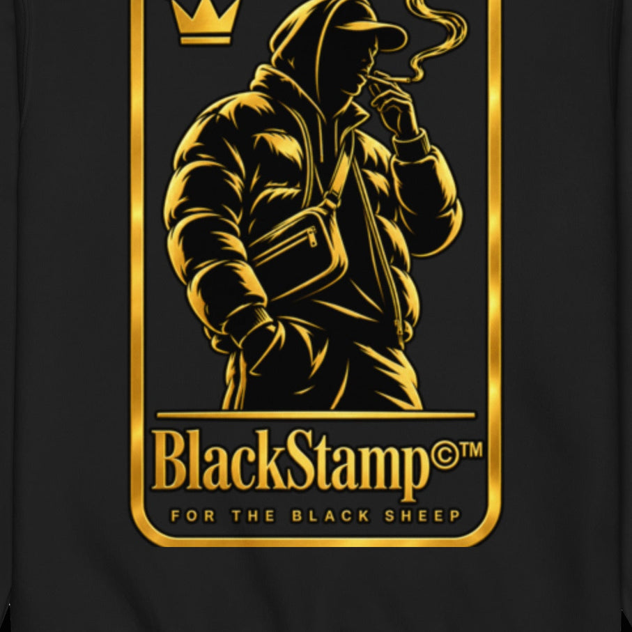 BlackStamp©™ Sweatshirt 7 — artwork detail cropped from the original product photograph.