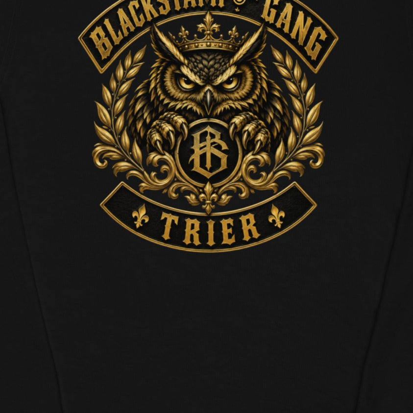 BlackStamp©™ Sweatshirt 9 — artwork detail cropped from the original product photograph.
