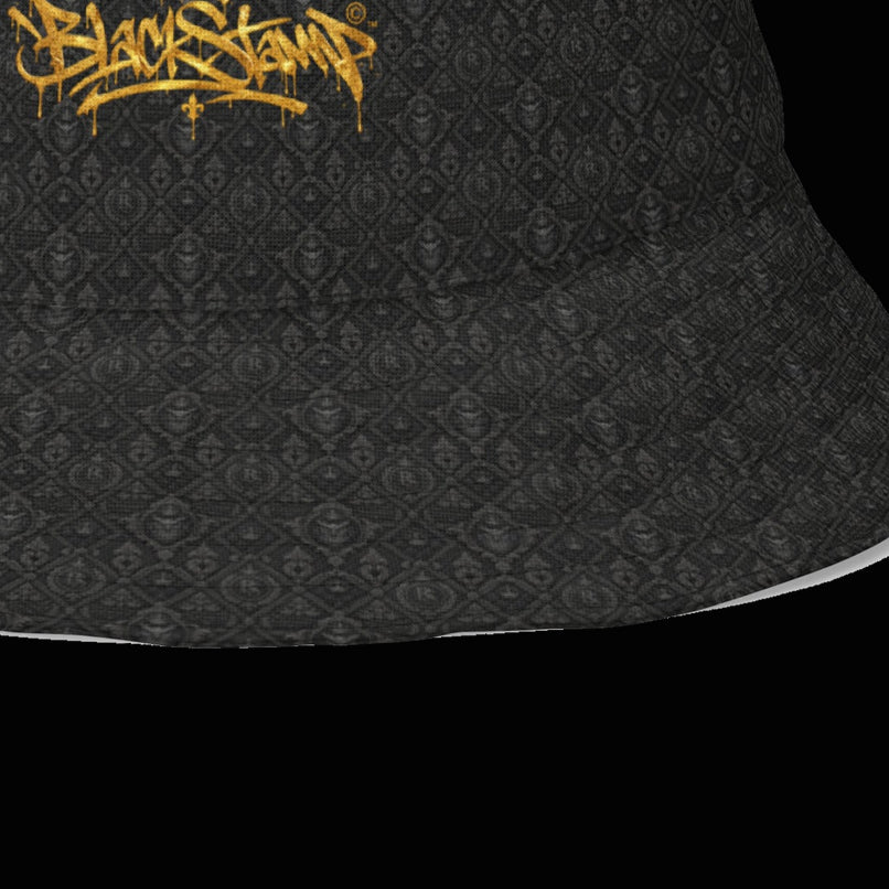 BlackStamp©™ Reversible Bucket Hat 002 — artwork detail cropped from the original product photograph.