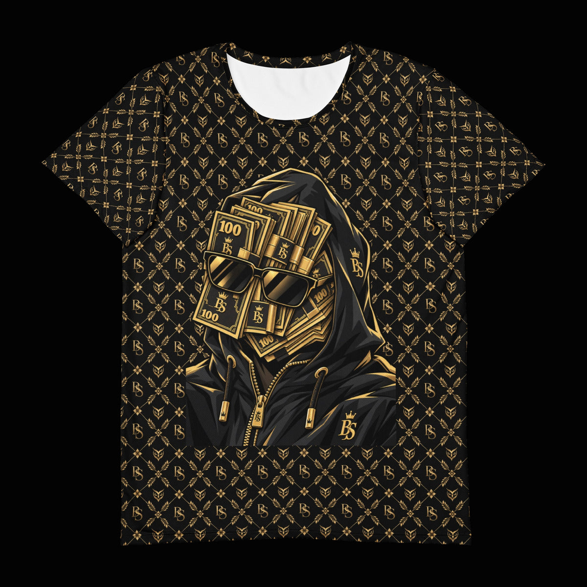 BlackStamp©™ T-Shirt 18 — Athletic — original product on a deep-black studio background.